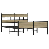 Metal Bed Frame without Mattress Sonoma Oak 160x200 cm 3308503