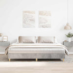Bed Frame No Mattress Concrete Grey 200x200 cm Engineered Wood 3328702