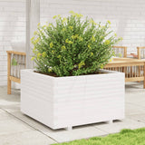 Garden Planter White 80x80x49.5 cm Solid Wood Pine 3282530
