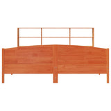 Bookcase Bed without Mattress Wax Brown 180x200 cm Super King Solid Wood Pine 3323097