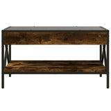 Coffee Table with Infinity LED Smoked Oak 70x50x38 cm 847704