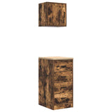 Garage Cabinets 2 pcs Smoked Oak Engineered Wood 3328327