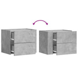 Wall-mounted Bedside Cabinets 2 pcs Concrete Grey 45x30x35 cm 848332