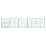 Gabion Basket with Cover 500x50x100 cm Galvanised Iron 3295146