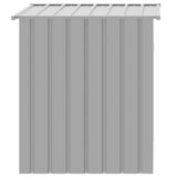 Dog House with Roof Light Grey 110x103x109 cm Galvanised Steel 172356