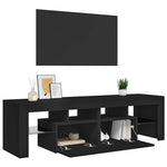 TV Cabinet with LED Lights Black 140x36.5x40 cm 804365