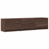 TV Cabinet with LED Brown Oak 165 x 34 x 40 cm Engineered Wood 3418716