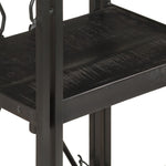 3-Tier Bookcase Black 40x30x80 cm Solid Mango Wood 320625