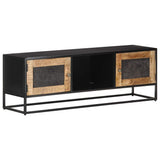 323148 TV Cabinet 120x30x40 cm Rough Mango Wood