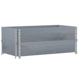 Pallet Collars 2 pcs Grey 100x50 cm Solid Wood Pine 4010284