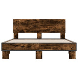 Bed Frame without Mattress Smoked Oak 135x190 cm Double 3280209