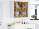Wall Glass Cabinet LUCCA 2 pcs Smoked Oak 60 x 31 x 40 cm 884976