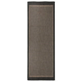 Outdoor Flatweave Rug 80x250 cm Dark Brown 340842
