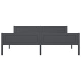 Bed Frame Grey Solid Pinewood, Plywood Super King Durable 322129
