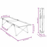 Folding Camping Bed Folding Grey 62 x 194 x 42 cm Oxford fabric 42003119