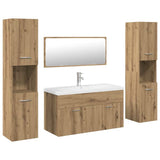 5 Piece Bathroom Furniture Set Artisan Oak Engineered Wood 3328920