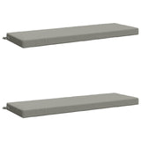 2-Piece Bench Cushions SOEST 2 pcs 100% Polyester Grey 950279