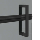 Walk-In Shower Wall Folding Black 90 x 6.5 x 190 cm 42017965