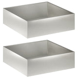 Garden Planter 2 pcs Silver 100 x 100 x 30 cm Stainless Steel 8005087