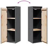 Wall Cabinets 2 pcs Grey 30x30x100 cm Solid Pinewood 813510