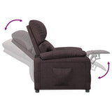 Recliner Chair Dark Brown Fabric 342455