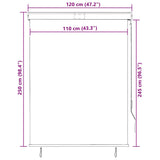 Outdoor Roller Blind 120x250 cm Yellow and Blue 145962