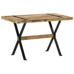 ZNTS Dining Table 120x60x76 cm Rough Mango Wood 321604