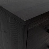 Chest of Drawers Black 42x35x110 cm Solid Pinewood 349928