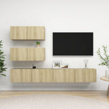 4 Piece TV Cabinet Set Sonoma Oak Engineered Wood 3079026