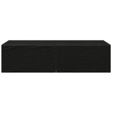 Wall Shelf with Drawers Black 60x26.5x15 cm Engineered Wood 859969