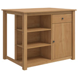 Kitchen Trolley PANAMA 2 pcs Honey Wax 112 x 77 x 90 cm 3425390