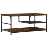 Coffee Table Smoked Oak 90x49x40 cm Engineered Wood 835311