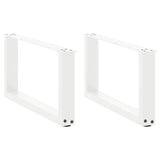 Coffee Table Legs U-Shaped 2 pcs White 60x cm Steel 4013141