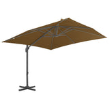 Garden Parasol with Portable Base Taupe 276348