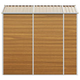 Garden Shed Light Brown 191x215x198 cm Galvanised Steel 3188276