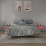 Bedside Cabinets 2 pcs with LEDs Grey Sonoma 60x35x40 cm 3144973