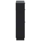 Shoe Cabinet HOORN 78 x 24 x 100 cm Engineered Wood Black 897316