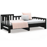 Pull-out Day Bed without Mattress Black 2x cm 820745