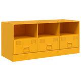 TV Cabinet Mustard Yellow 99x39x44 cm Steel 841736