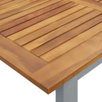 Garden Dining Set 7 pcs Grey and brown Solid acacia wood 3284346