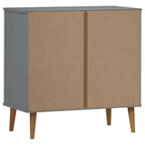 Drawer Cabinet MOLDE Grey 80x40x80 cm Solid Wood Pine 350506