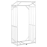 Firewood Rack with Rain Cover 100x60x200 cm Galvanised Steel 4104949