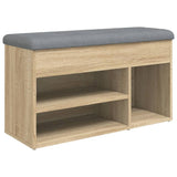 Shoe Bench Sonoma Oak 82x32x45.5 cm Engineered Wood 835028