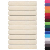 Towels 10 pcs Cream 100x200 cm 360 gsm 100% Cotton 137012