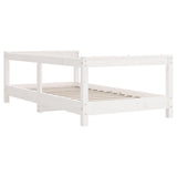 Kids Bed Frame White 70x140 cm Solid Wood Pine 834397
