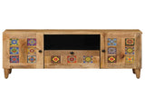 TV Cabinet Natural 105 x 33.5 x 46 cm Solid Mango Wood 4018274