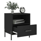 ZNTS Bedside Cabinet Black 40x35x47.5 cm Engineered Wood 827454