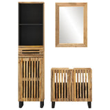 3 Piece Bathroom Furniture Set Solid Wood Rough Mango 3217089