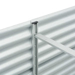 Garden Raised Bed 400x80x81 cm Galvanised Steel Silver 45511