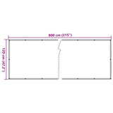 Balcony Privacy Screen Grey 800x120 cm PVC 4005497